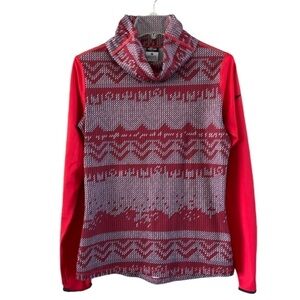 Nike Pro dry fit turtleneck long sleeves solid red sleeves red pattern size L